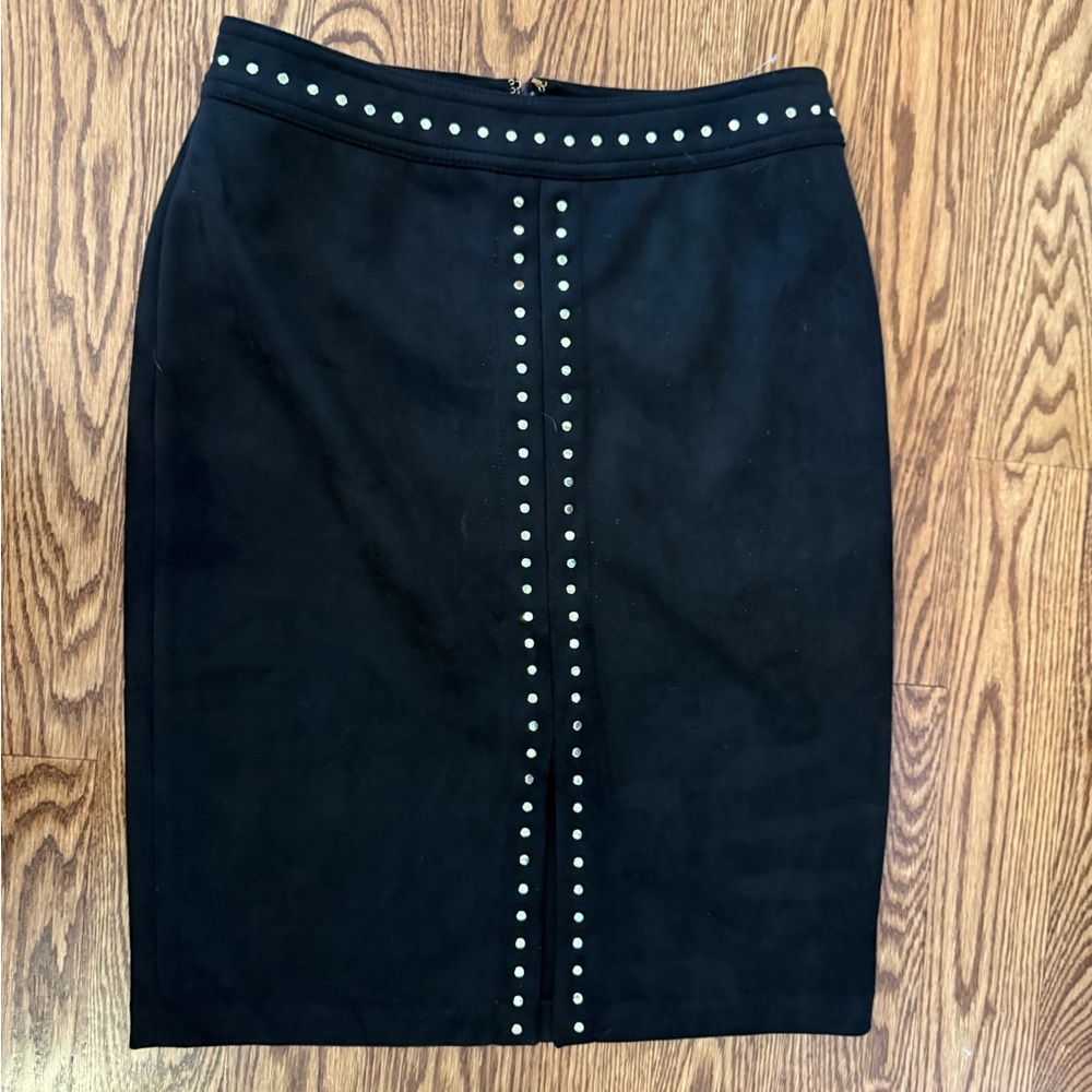 White House Black Market Black Stud-Trim Pencil Skirt